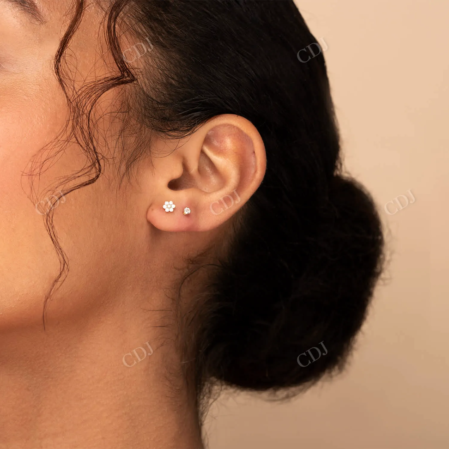 0.12CTW Lab Grown Round Diamond Stud Earrings