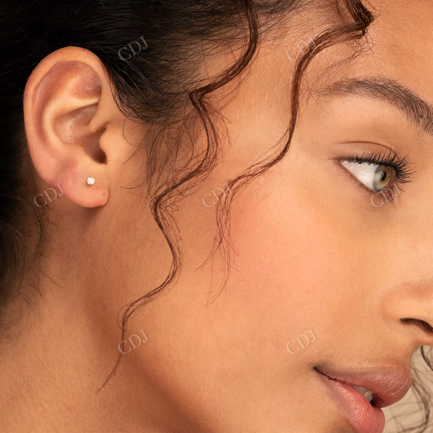 0.12CTW Lab Grown Round Diamond Stud Earrings