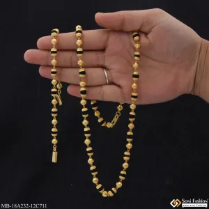 1 Gram Gold Plated Best Quality Rudraksha Mala with Bracelet for Men (MB-A232-C711)