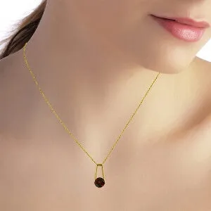 1.45 Carat 14K Solid Yellow Gold Winter Words Garnet Necklace