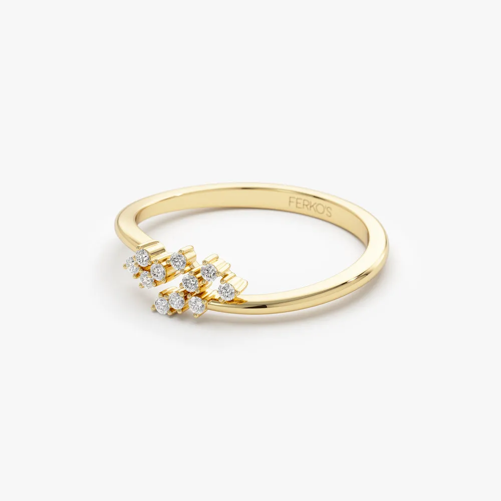 14k Mini Cluster Diamond Ring