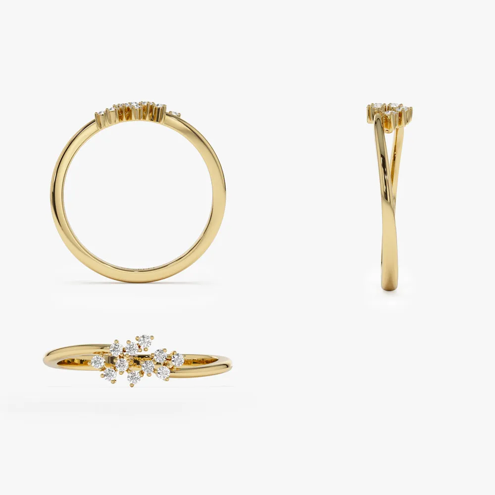 14k Mini Cluster Diamond Ring