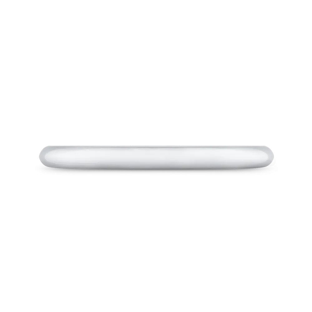 14K White Gold Plain Wedding Band