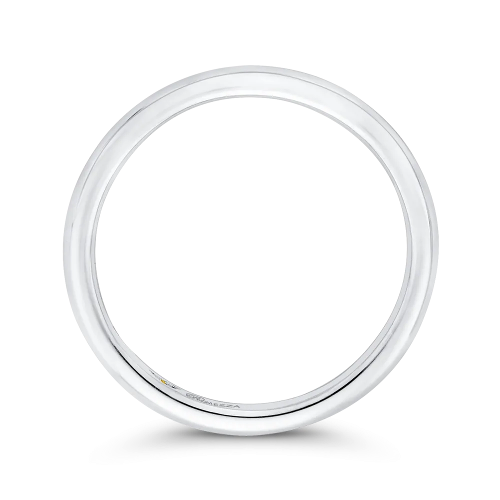 14K White Gold Plain Wedding Band