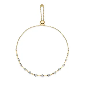 18KY ADJUSTABLE DIAMOND BRACELET .59CT