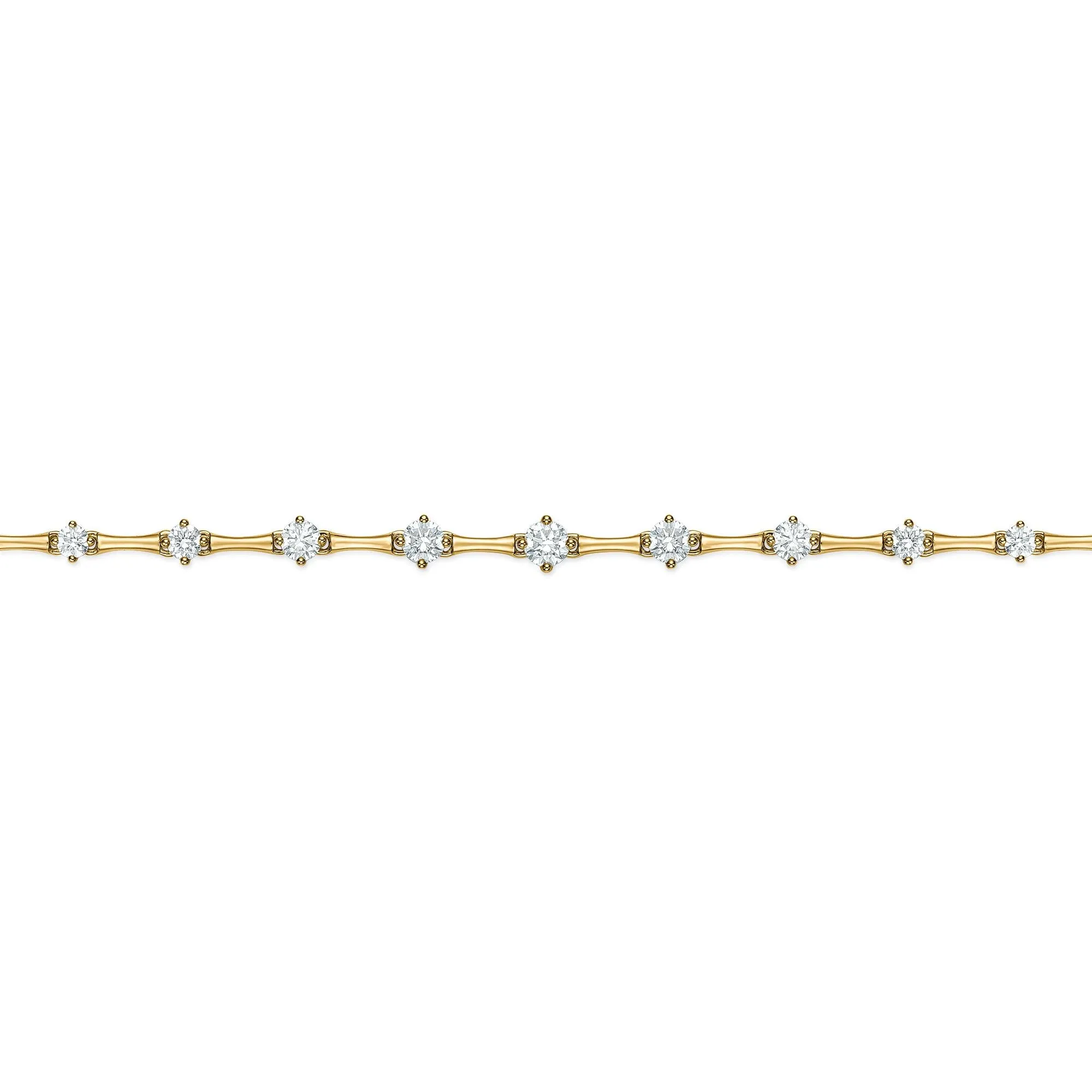 18KY ADJUSTABLE DIAMOND BRACELET .59CT