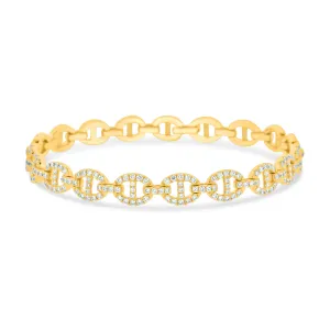 18KY DIAMOND LINK BRACELET 2.50CT
