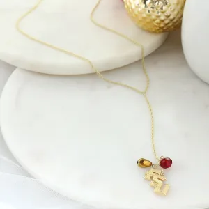 32” Florida State Matte Gold Logo Y-Necklace