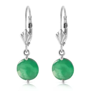 3.3 Carat 14K Solid White Gold Going Places Emerald Earrings