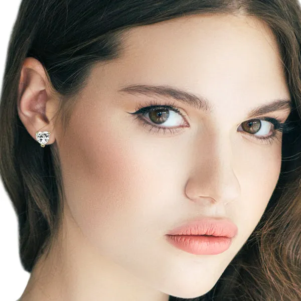 4mm Cubic Zirconia Solitaire Stud Earring