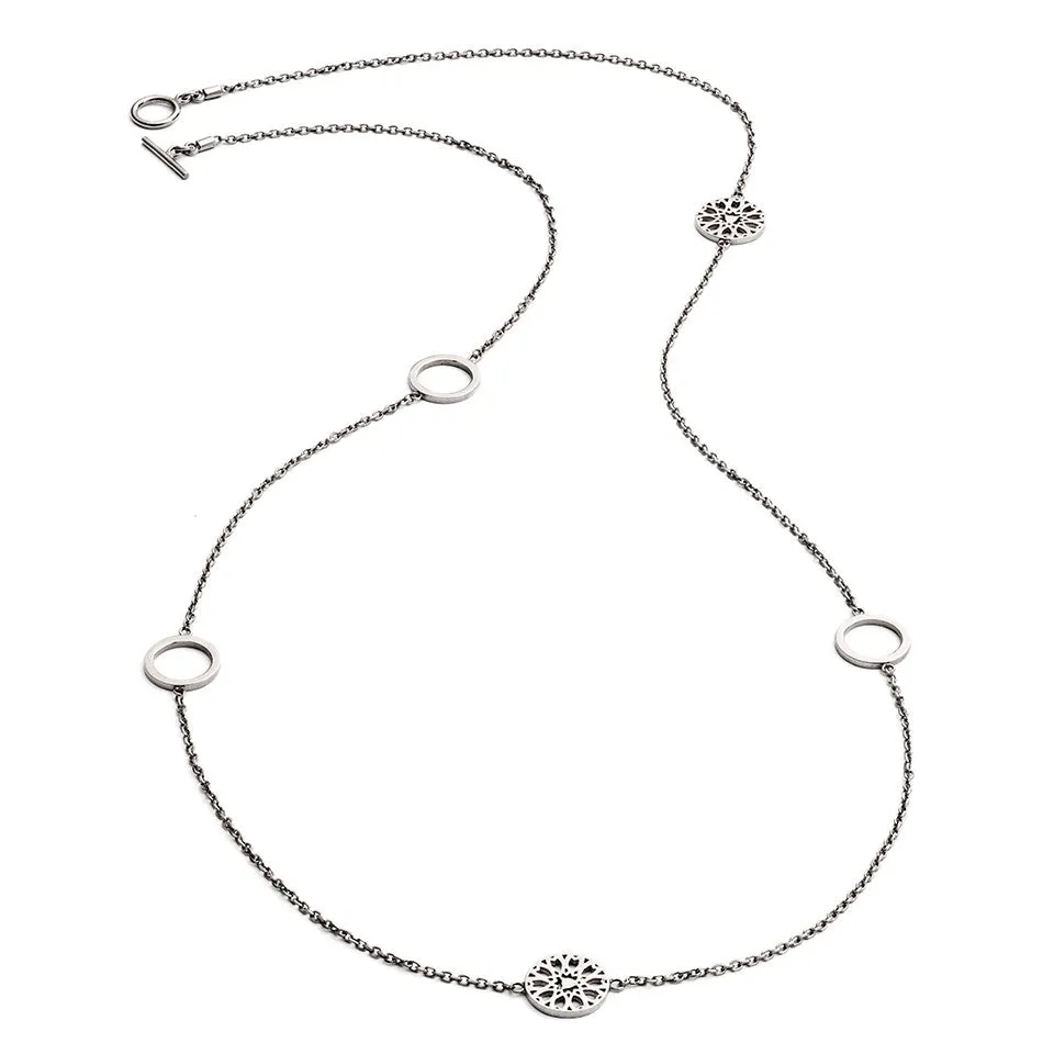 70% DISCOUNT  LAST ONE Ladies Boho 925 Sterling Silver Circular Filigree Five Charm Jaguar Head Necklace