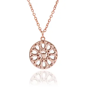 75% DISCOUNT LAST ONE 18ct Rose Gold Vermeil Circular Filigree Jaguar Head  Charm Pendant Necklace