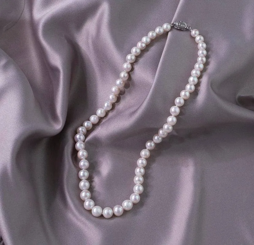 8-9mm White Freshwater Pearl 3-Piece Jewelry Set