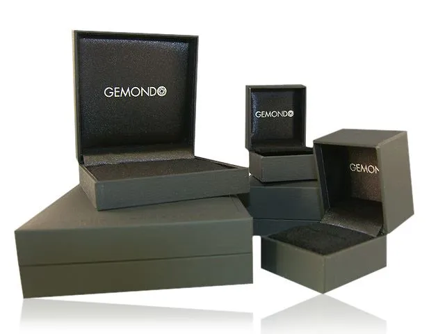 9 karat Weißes Gold Smaragd & Diamant Band Ohrringe