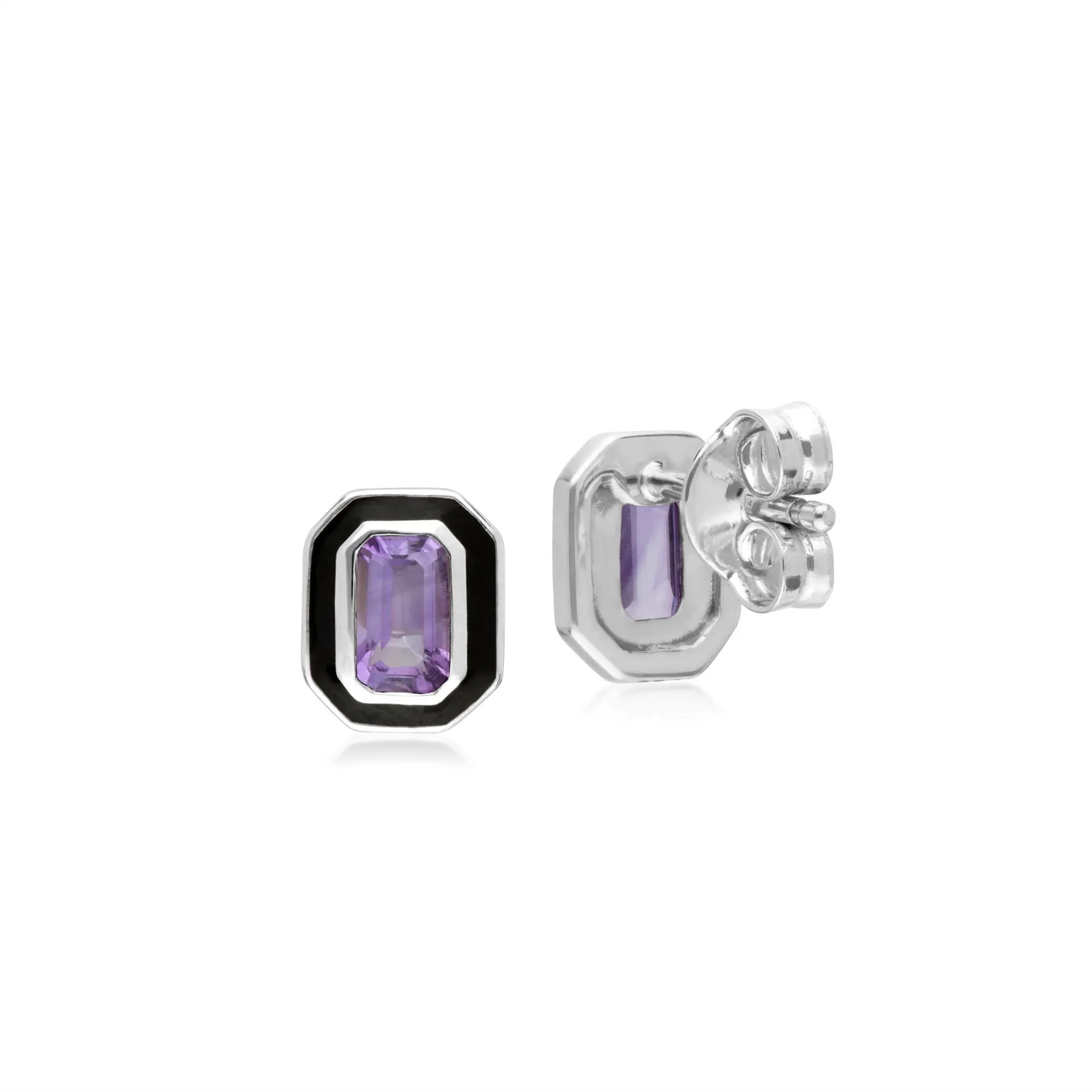 925er Sterlingsilber Amethyst Ohrstecker Ohrringe