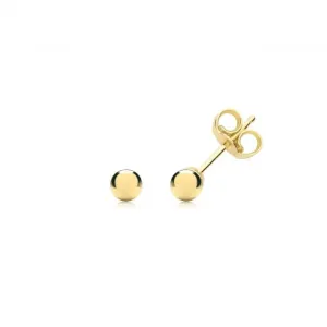 9ct Yellow Gold 3mm Ball Stud Earrings ES201