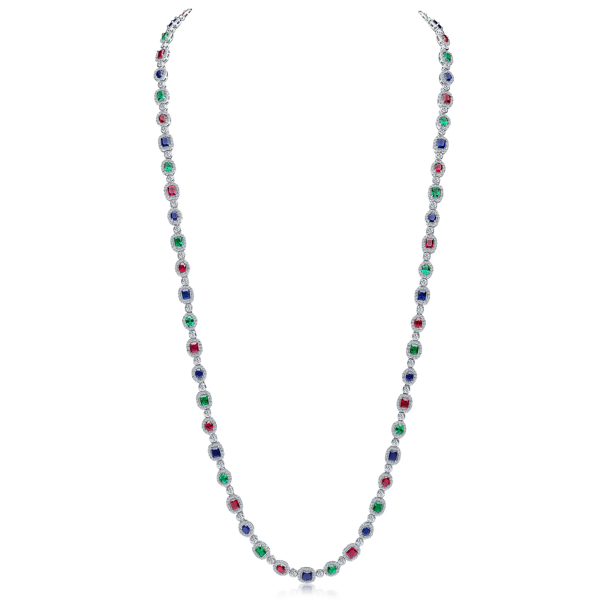 Anna Necklace (Multi/Emerald)