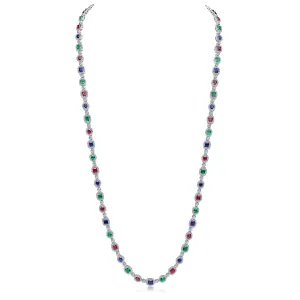Anna Necklace (Multi/Emerald)