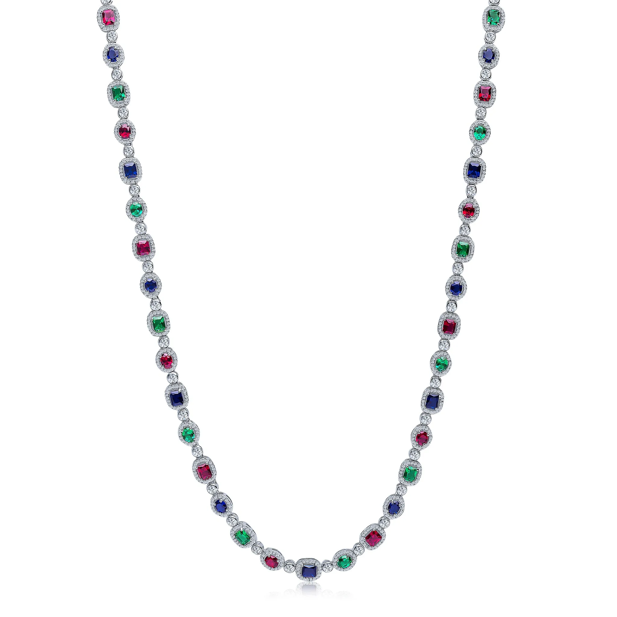 Anna Necklace (Multi/Emerald)
