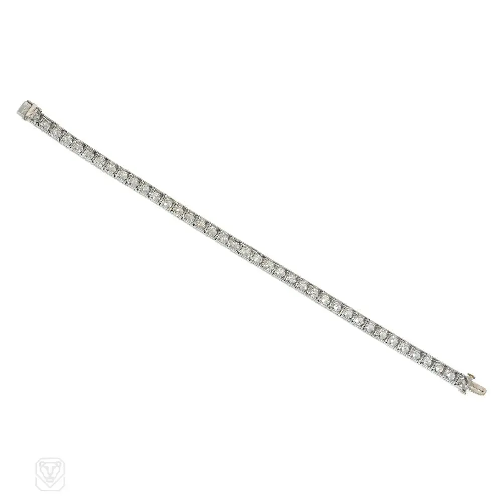 Art Deco diamond line bracelet