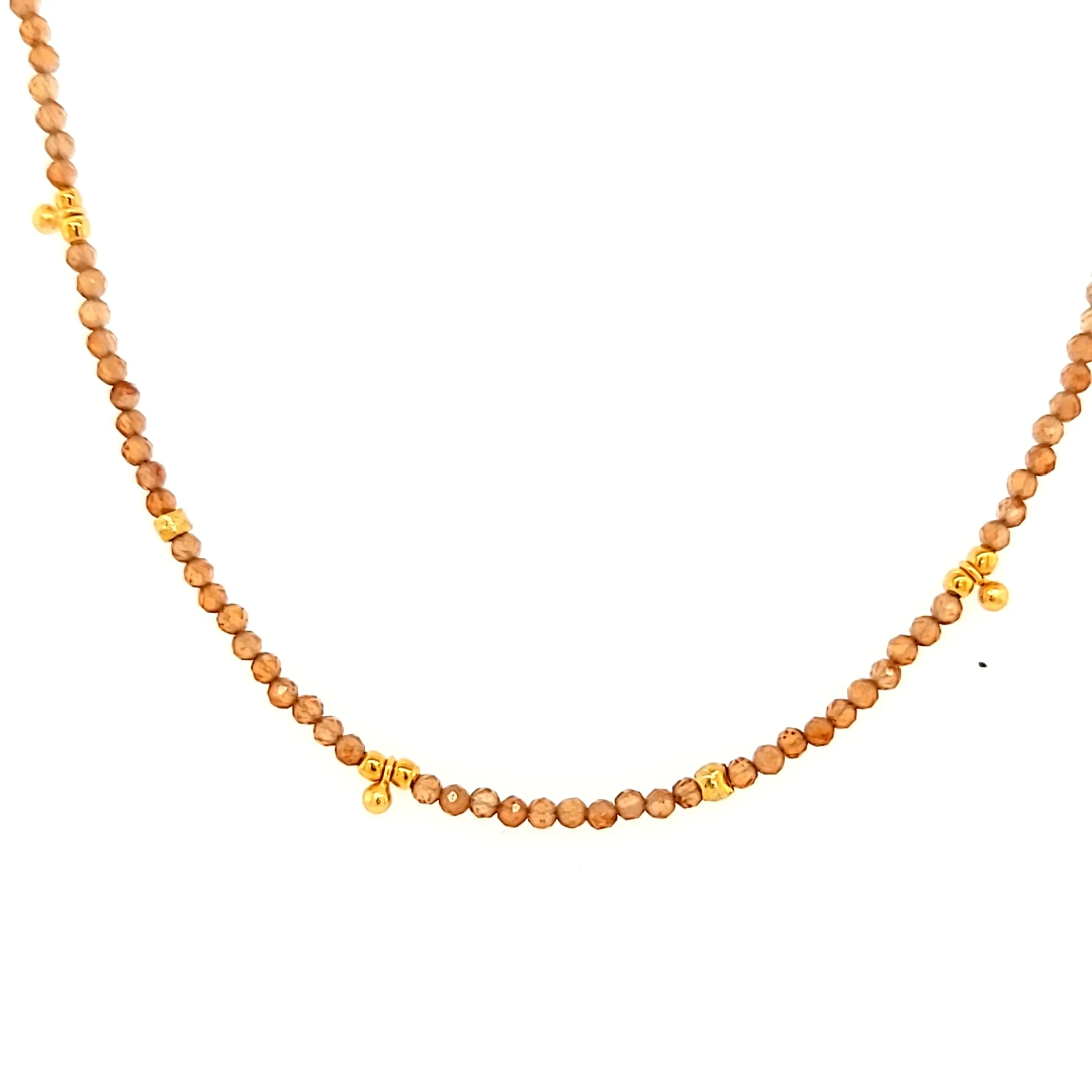 AVF Hessonite Garnet Beaded Necklace (SI2790)