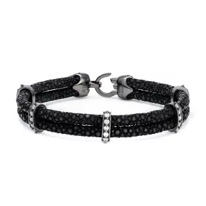 B452 StingHD Black Platinum Plate with Diamonds