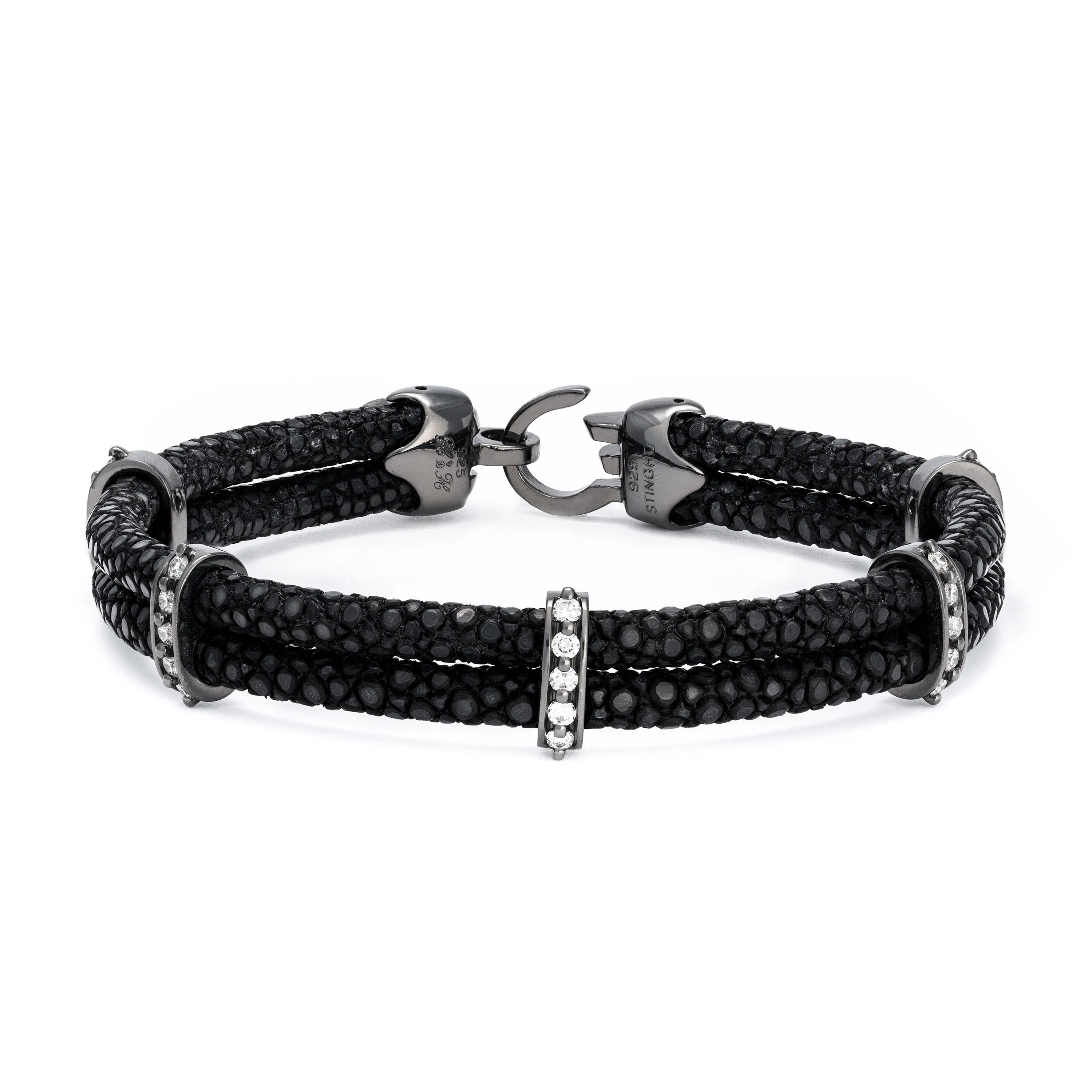 B452 StingHD Black Platinum Plate with Diamonds