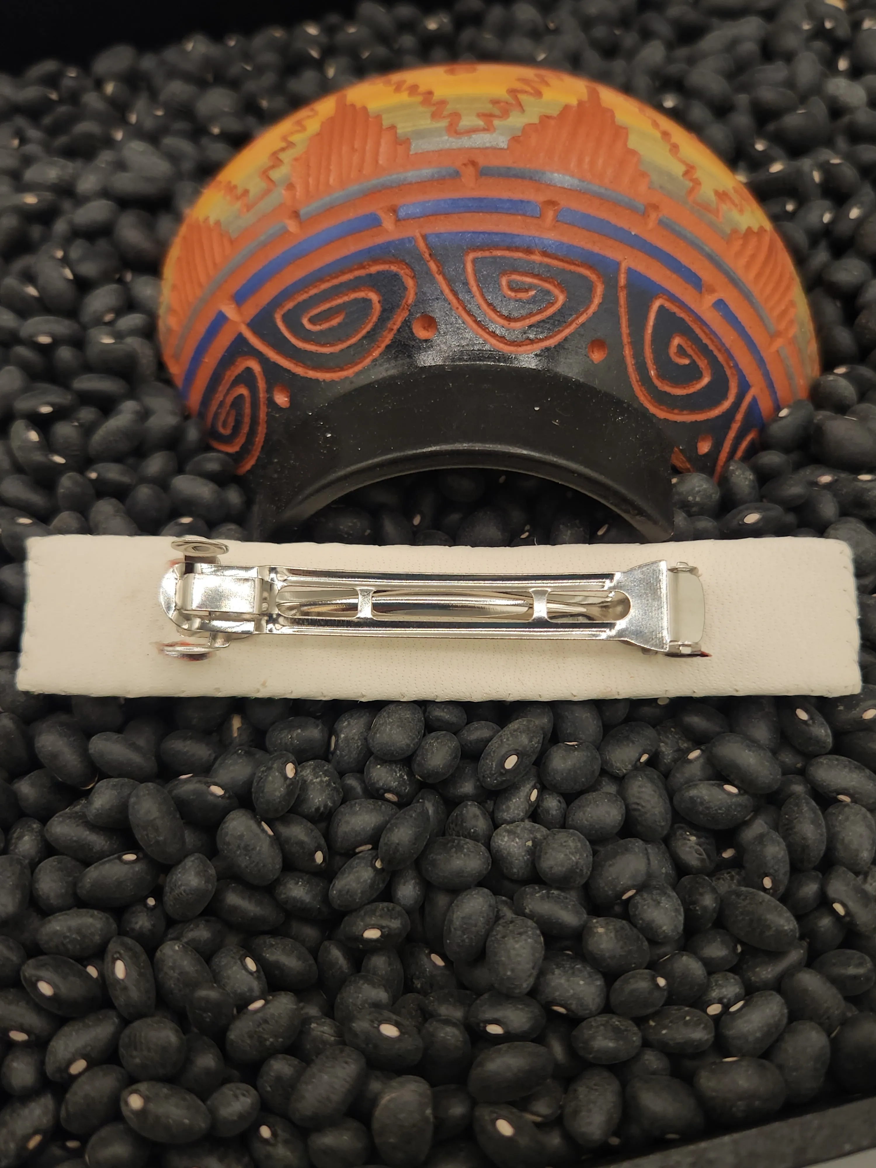 BEADED BARRETTE - GREEN - VALERIE BLACKIE
