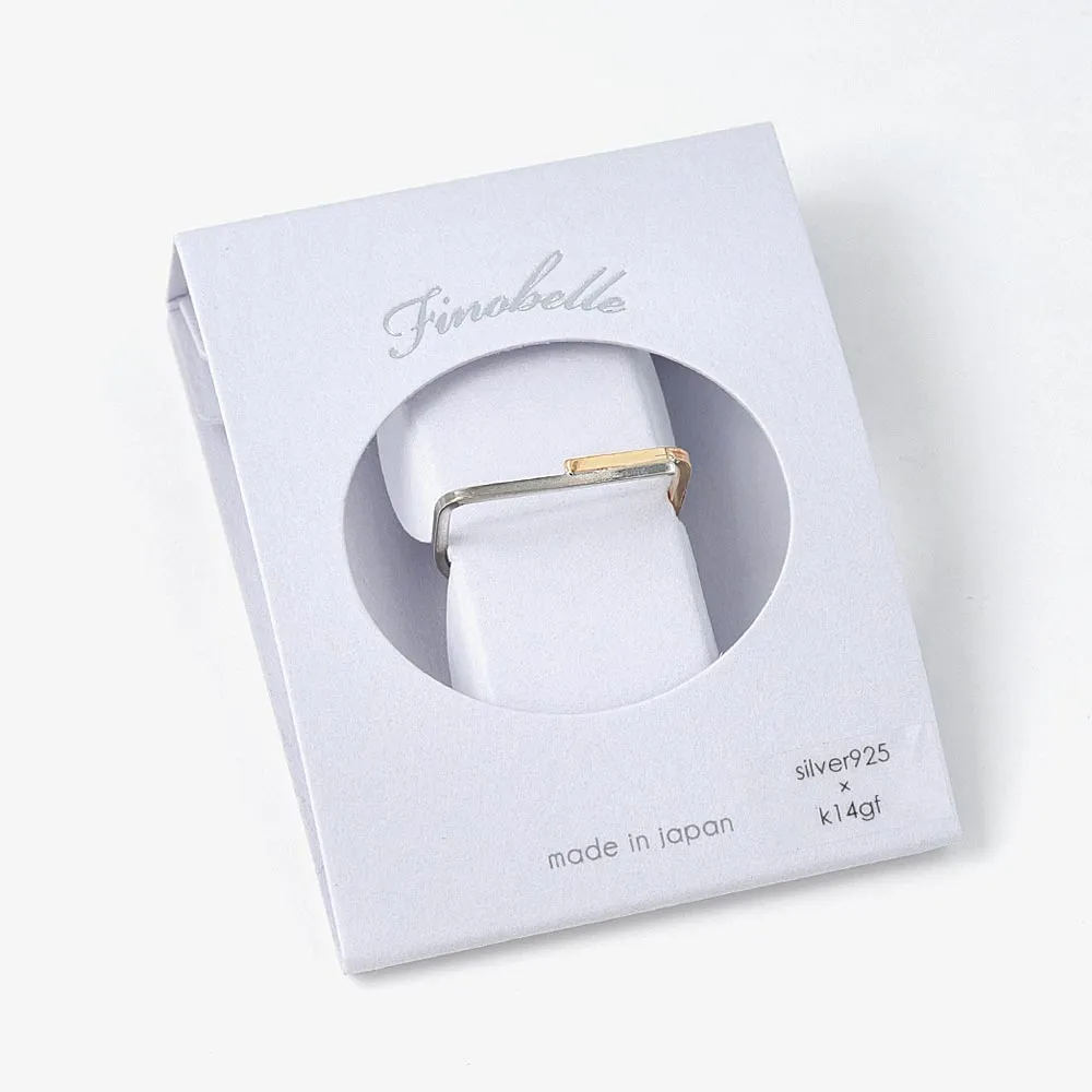 Bicolor Thin Flat Top Ring