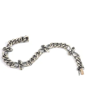 Black Diamond Snake Platinate Bracelet