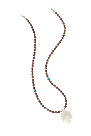 Breathe Deep Mother of Pearl Thunderbird Necklace