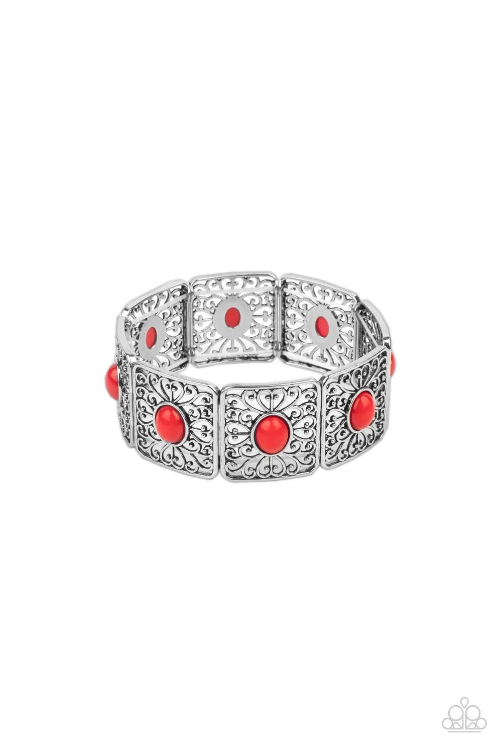 Cakewalk Dancing - Red Bracelet - Paparazzi Accessories