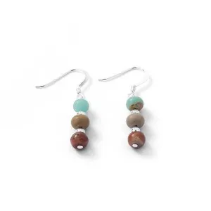 Carrie Elspeth Earth Tone Aqua Terra Earrings
