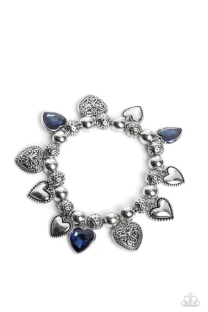 Charming Crush - Blue Bracelet - Paparazzi Accessories