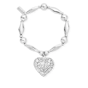 CHLOBO Chunky Filigree Heart Bracelet