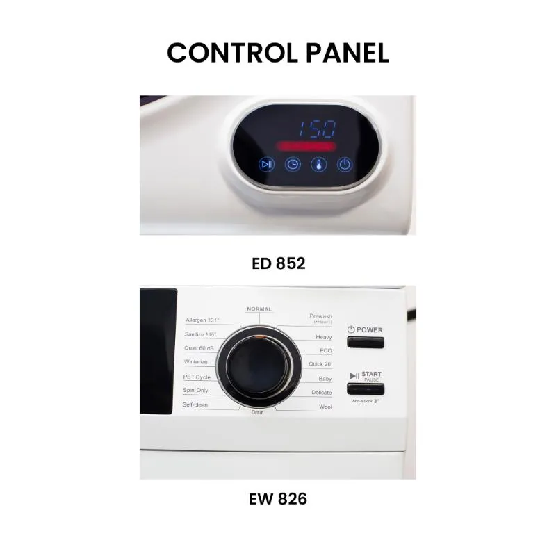 Conserv 110V 1.6 cf Washer w/ Pet Cycle & 110V 3.5cf Vented Digital Sensor Dryer
