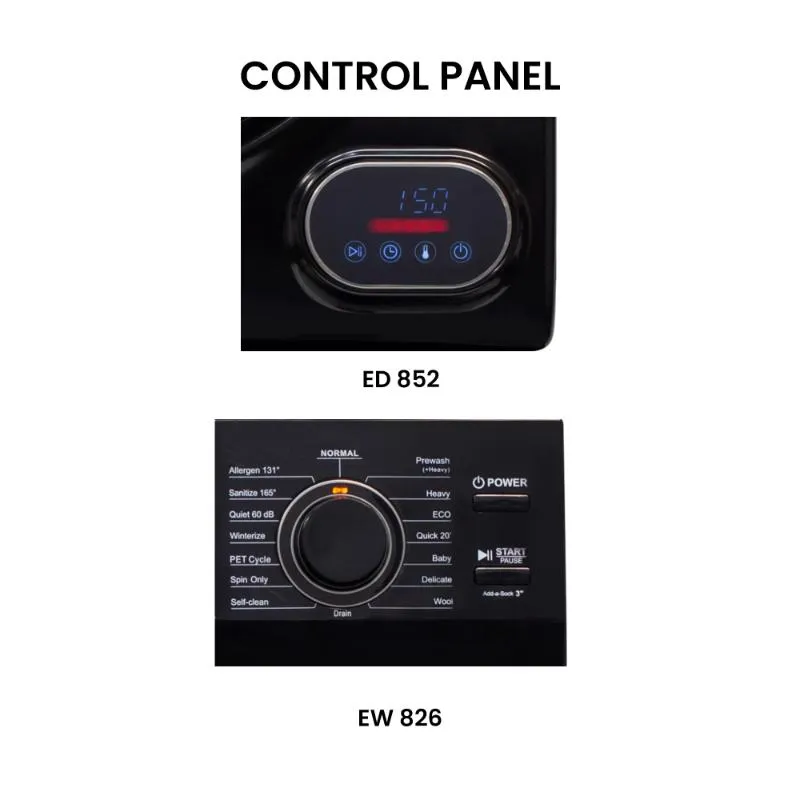 Conserv 110V 1.6 cf Washer w/ Pet Cycle & 110V 3.5cf Vented Digital Sensor Dryer