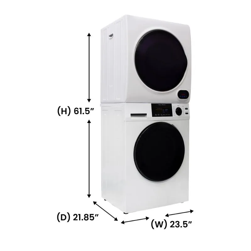 Conserv 110V 1.6 cf Washer w/ Pet Cycle & 110V 3.5cf Vented Digital Sensor Dryer
