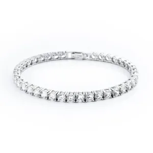 Crislu Cubic Zirconia Round Tennis Bracelet - Sterling Silver Platinum - 10.55 cttw