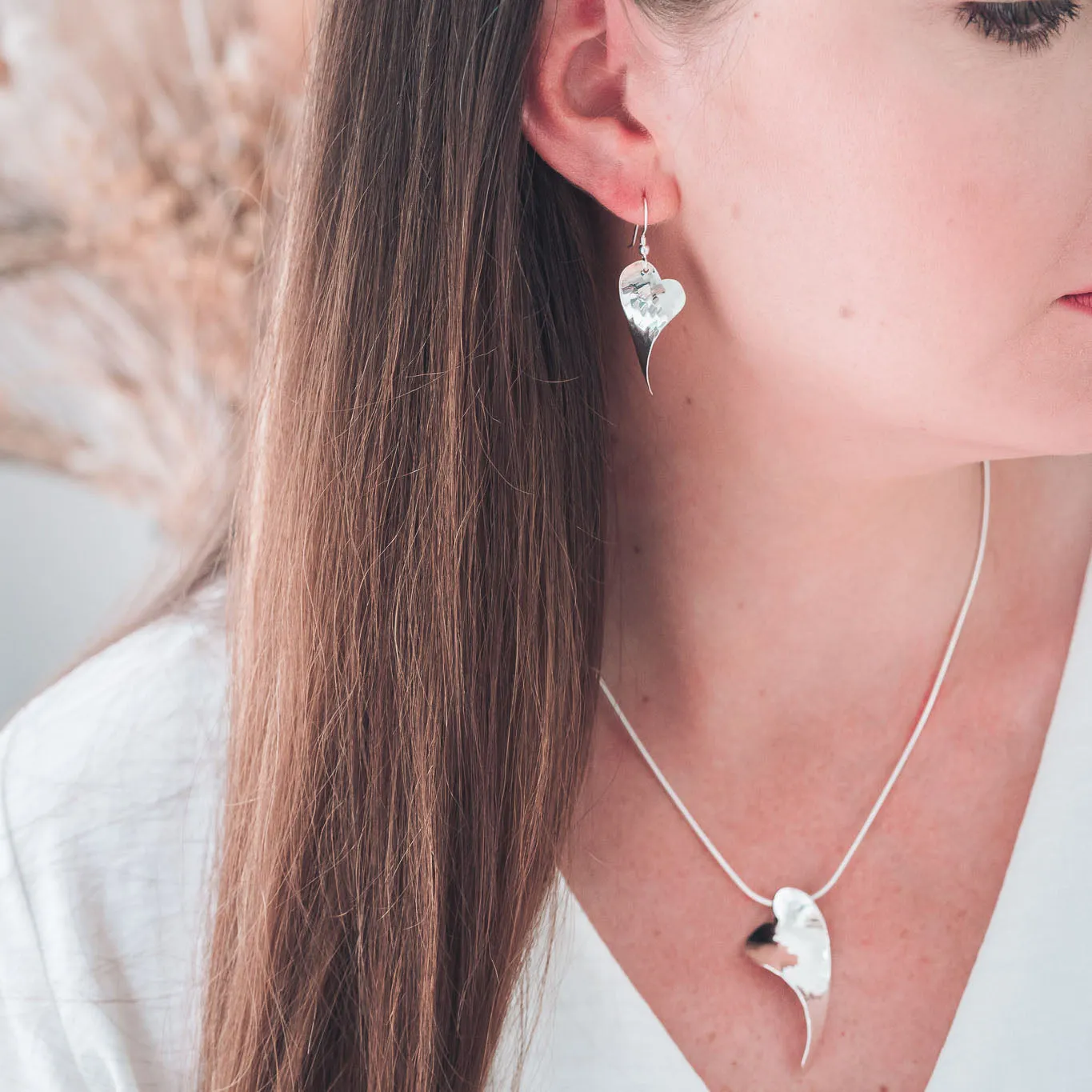 Curled Heart Earrings