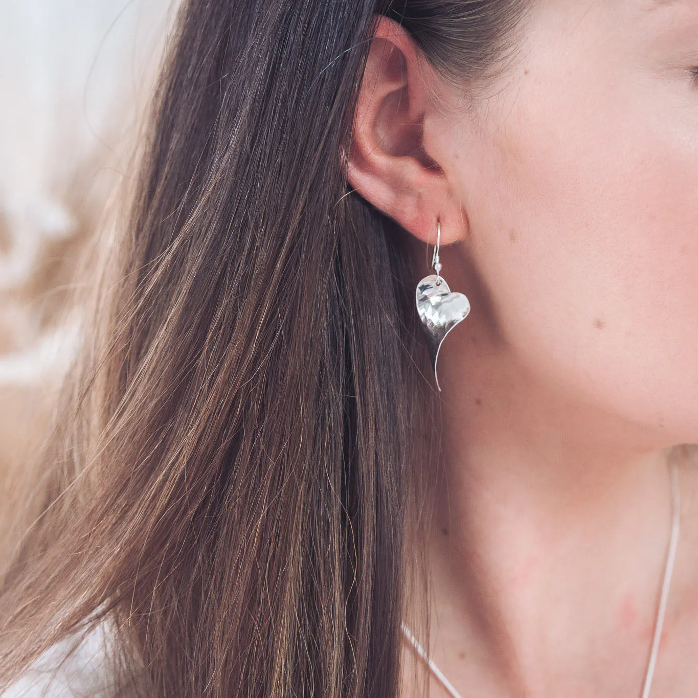 Curled Heart Earrings