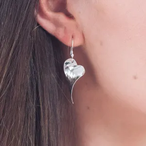Curled Heart Earrings
