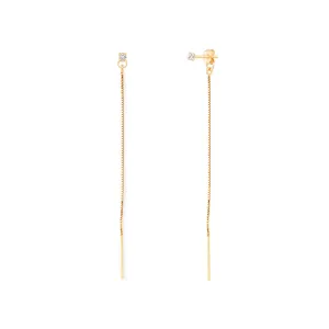 CZ Studs   Threader Chain Jacket