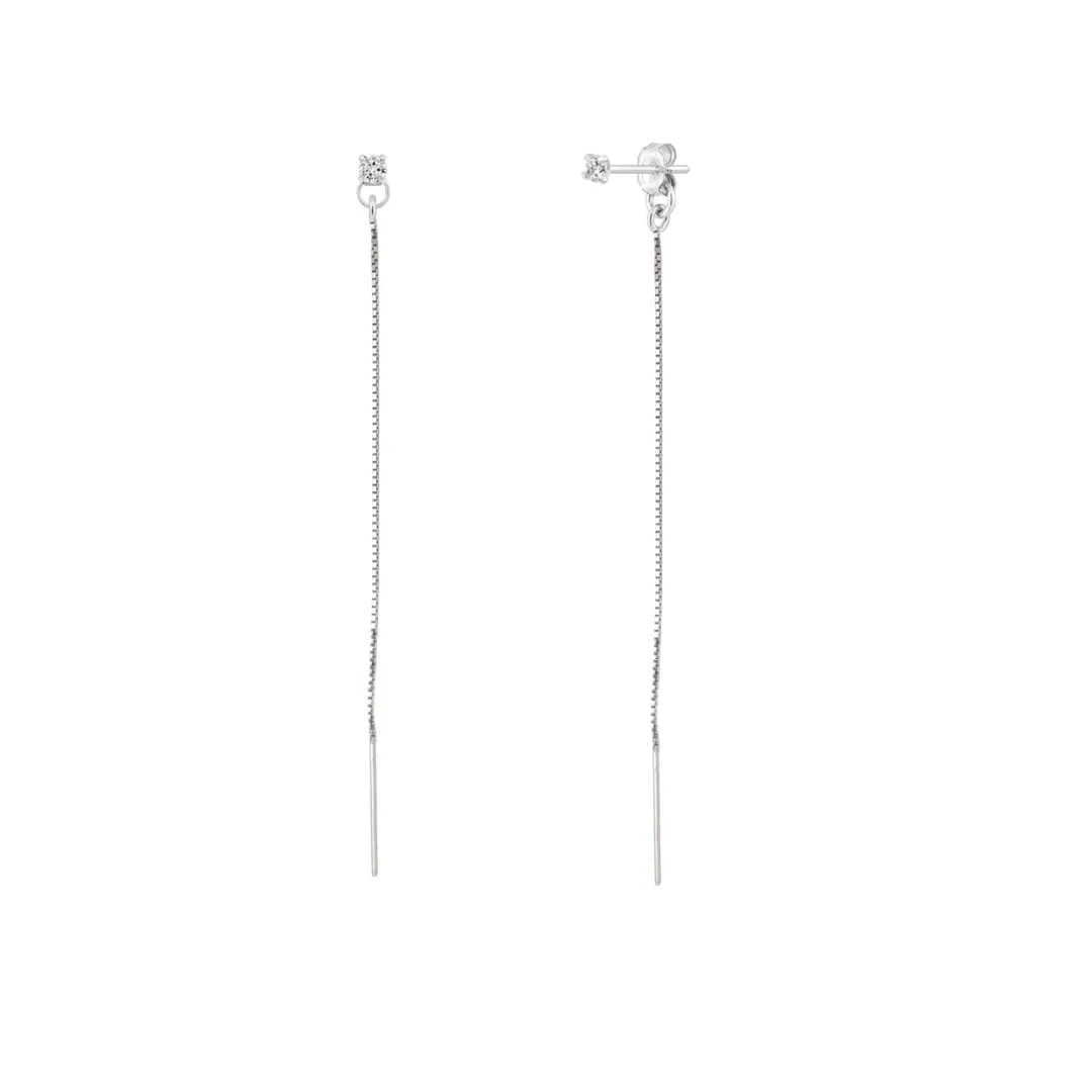 CZ Studs   Threader Chain Jacket