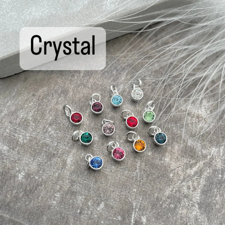 Dainty Drop Earrings birthstone crystal gems