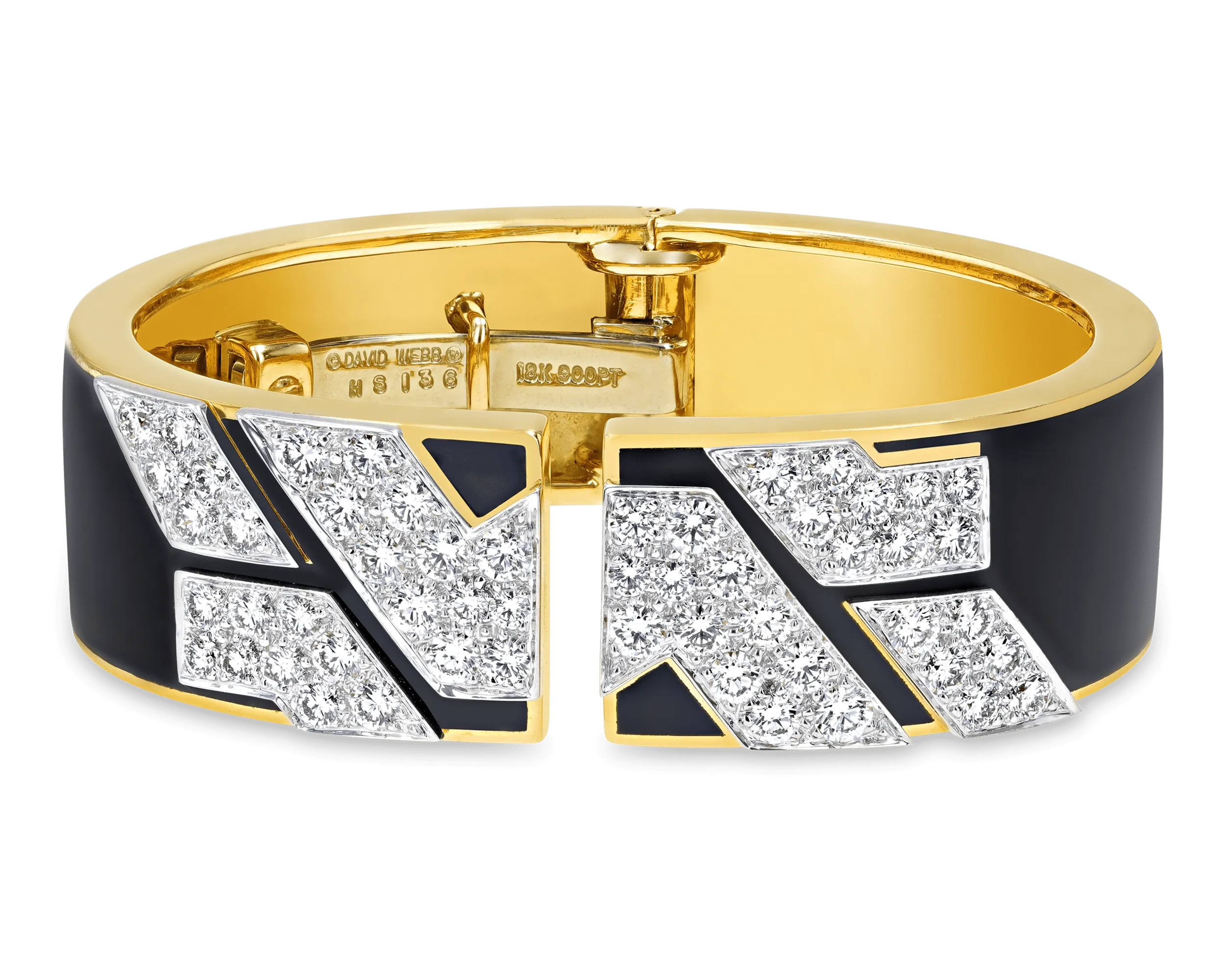 David Webb Enamel and Diamond Bracelet