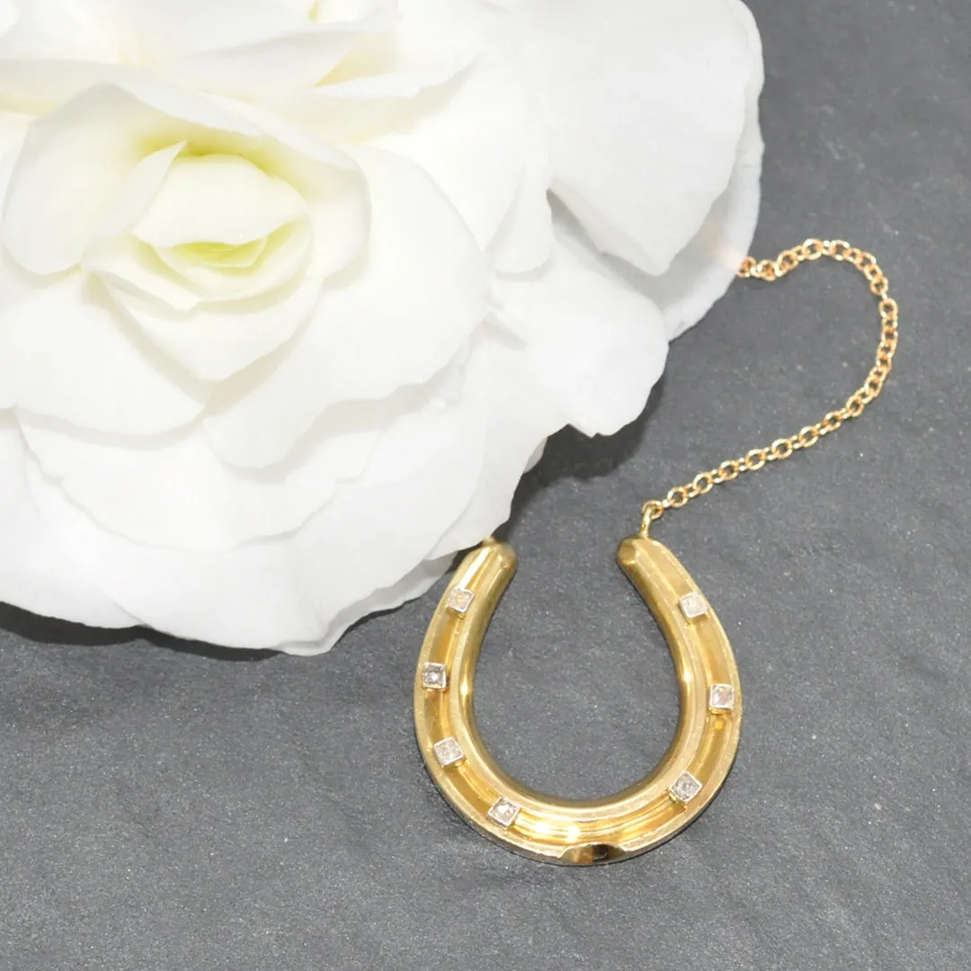 Diamond Set Horse Shoe Necklace