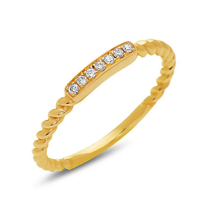 Diamond Twisted Ring
