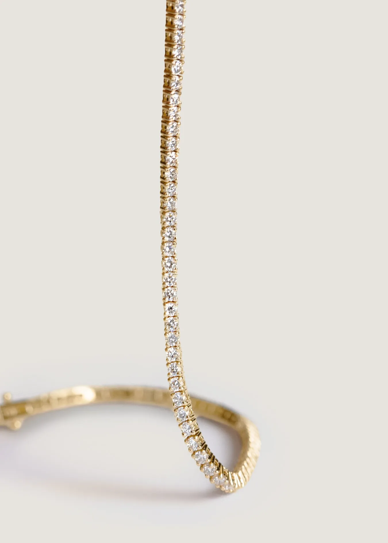 Diana Tennis Bracelet 3.20ctw Yellow Gold