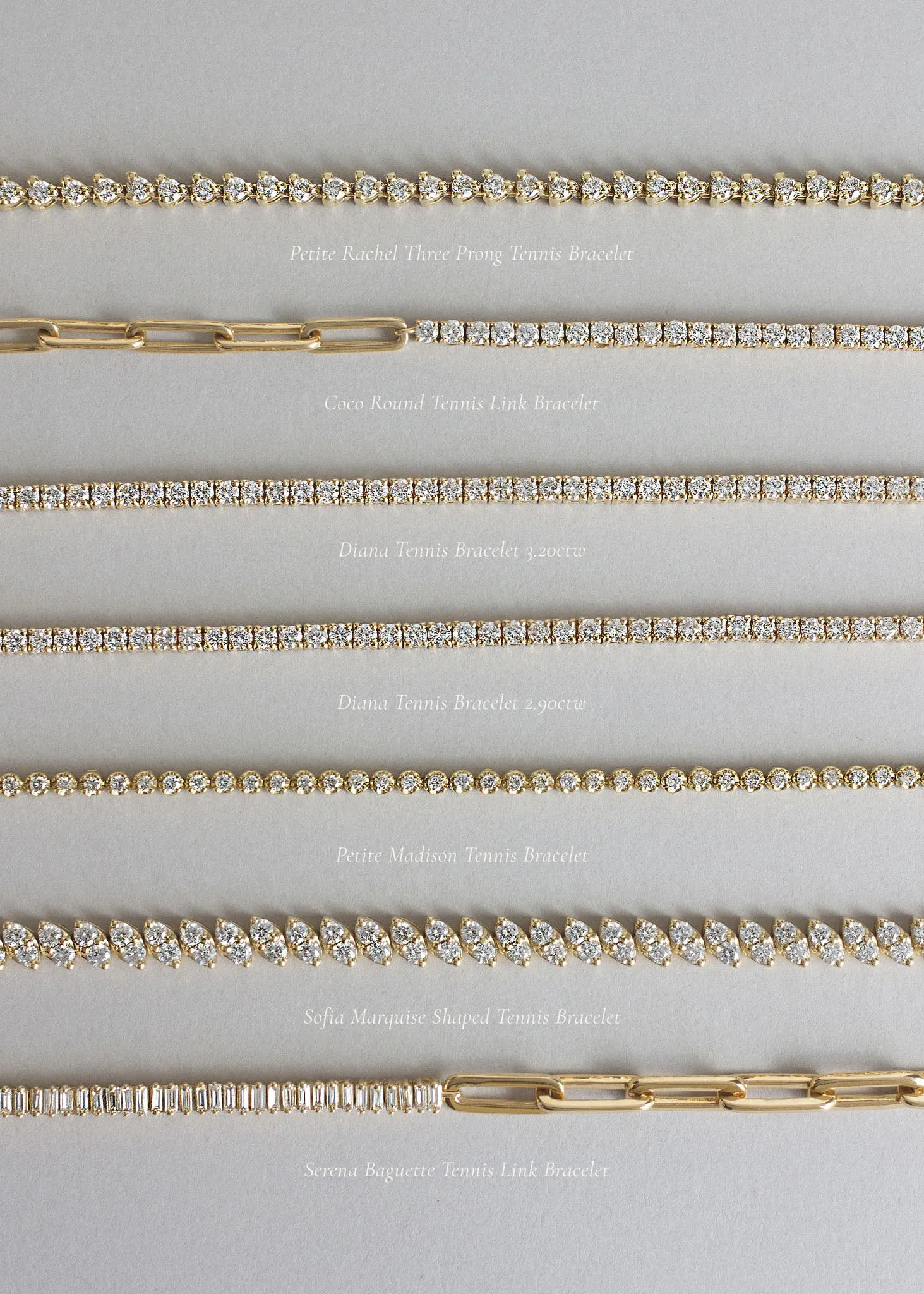 Diana Tennis Bracelet 3.20ctw Yellow Gold